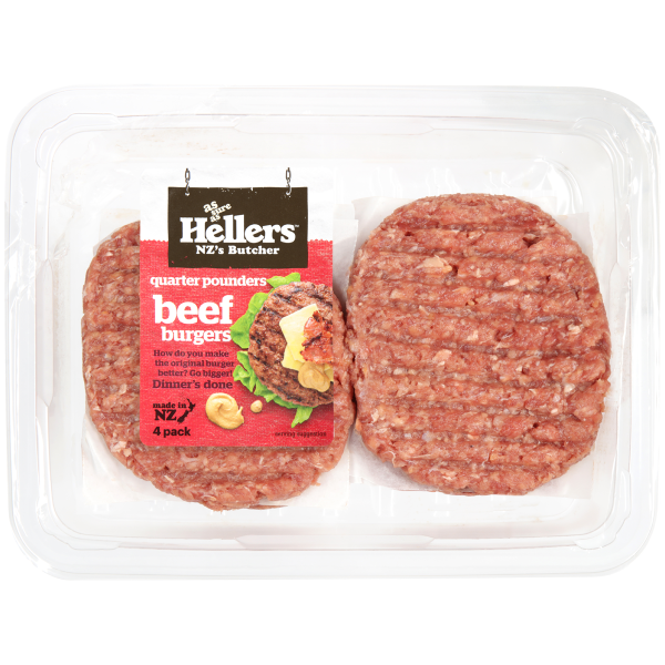 Hellers Original Beef Burgers 6pk Frozen