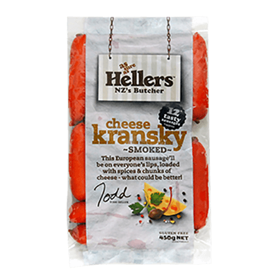 Hellers Cheese Kransky 450g