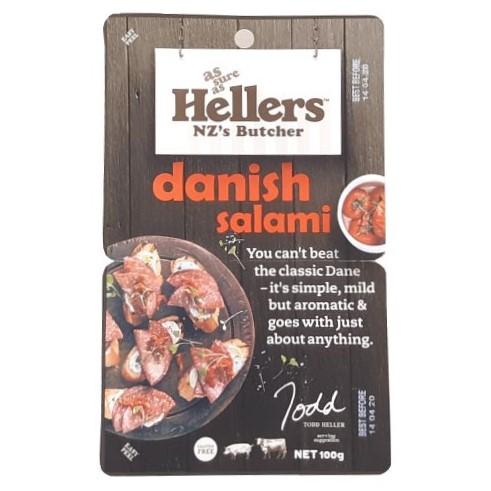 Hellers Sliced Danish Salami 100g