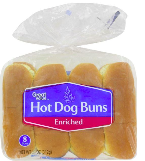 Great Value Hot Dog Buns 8 ct