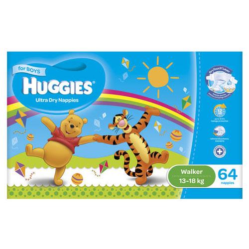 Huggies Jumbo Walker Boy Nappies 13-18kg box 64pk