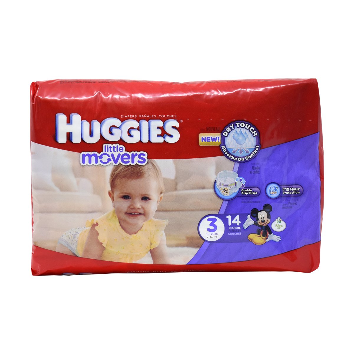 Huggies, Supreme Little Movers Diaper, Size 3