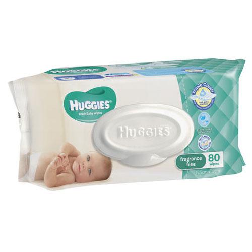 Huggies Baby Wipes Unscented Refill 80pk