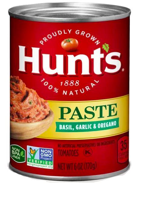 Hunt's 100 % Natural Basil, Garlic & Oregano Tomato Paste 6oz