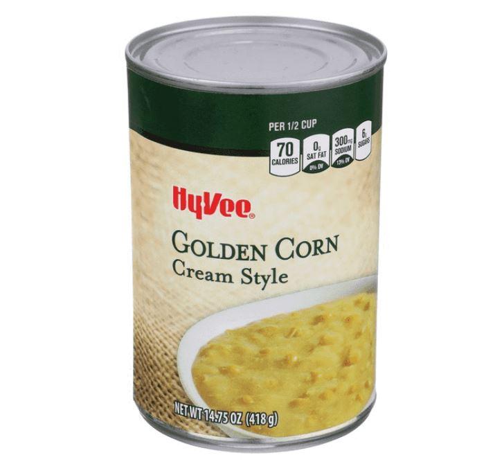 Hyvee Golden Corn Cream Style Canned Vegetables