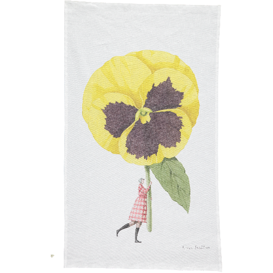 Laura Stoddart In Bloom Tea Towel - Pansy