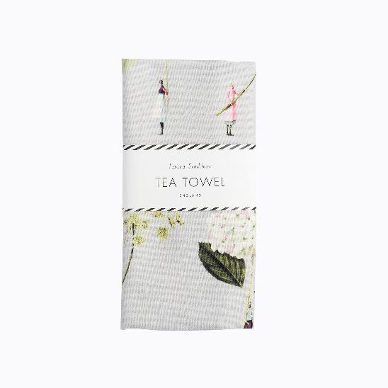 Laura Stoddart In Bloom Tea Towel - Green Flowers