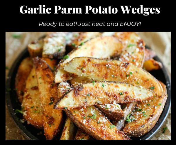 Garlic Potato Wedges with Parm