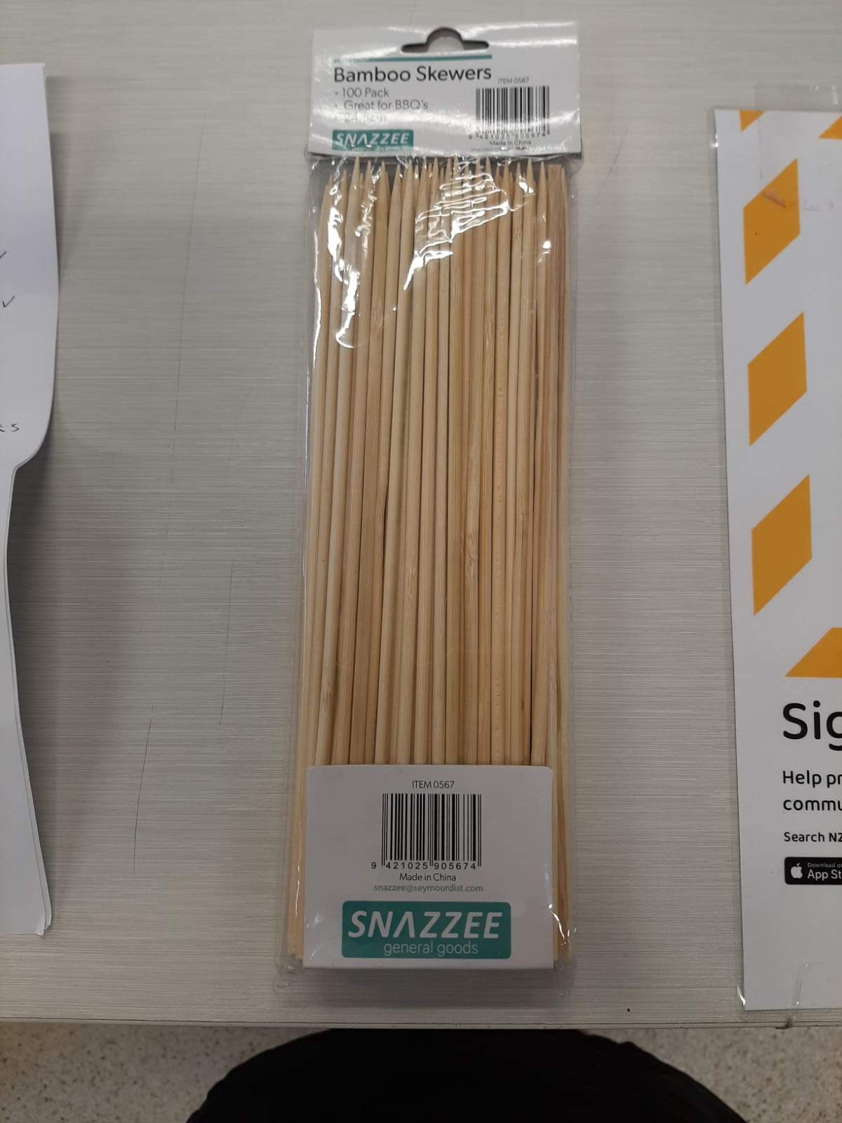 Snazzee Bamboo Skewers 100 Pcs