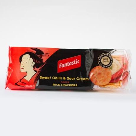 Fantastic Rice Cracker Sweet Chilli & Sour Cream 100g