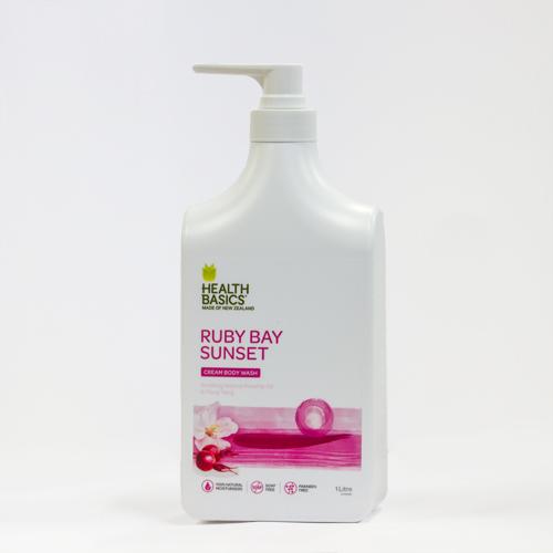 Health Basics Body Wash Pump Ruby Bay Sunset 1L