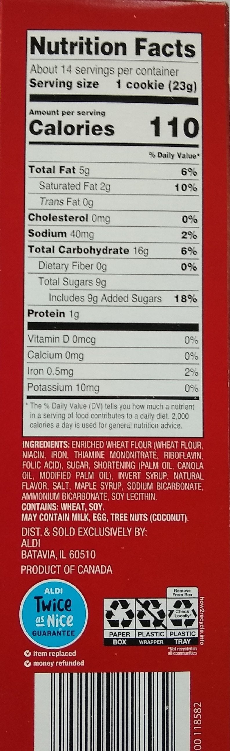 Benton's Maple Leaf Creme Cookies 11.4 oz