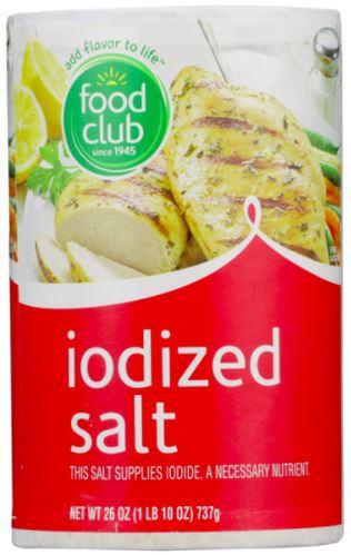 Food Club Iodized Salt 26 oz