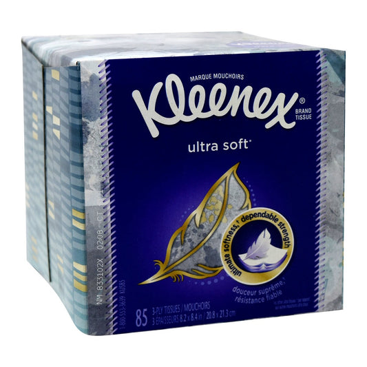 Kleenex Ultra Soft 3 Ply Tissue Square Box