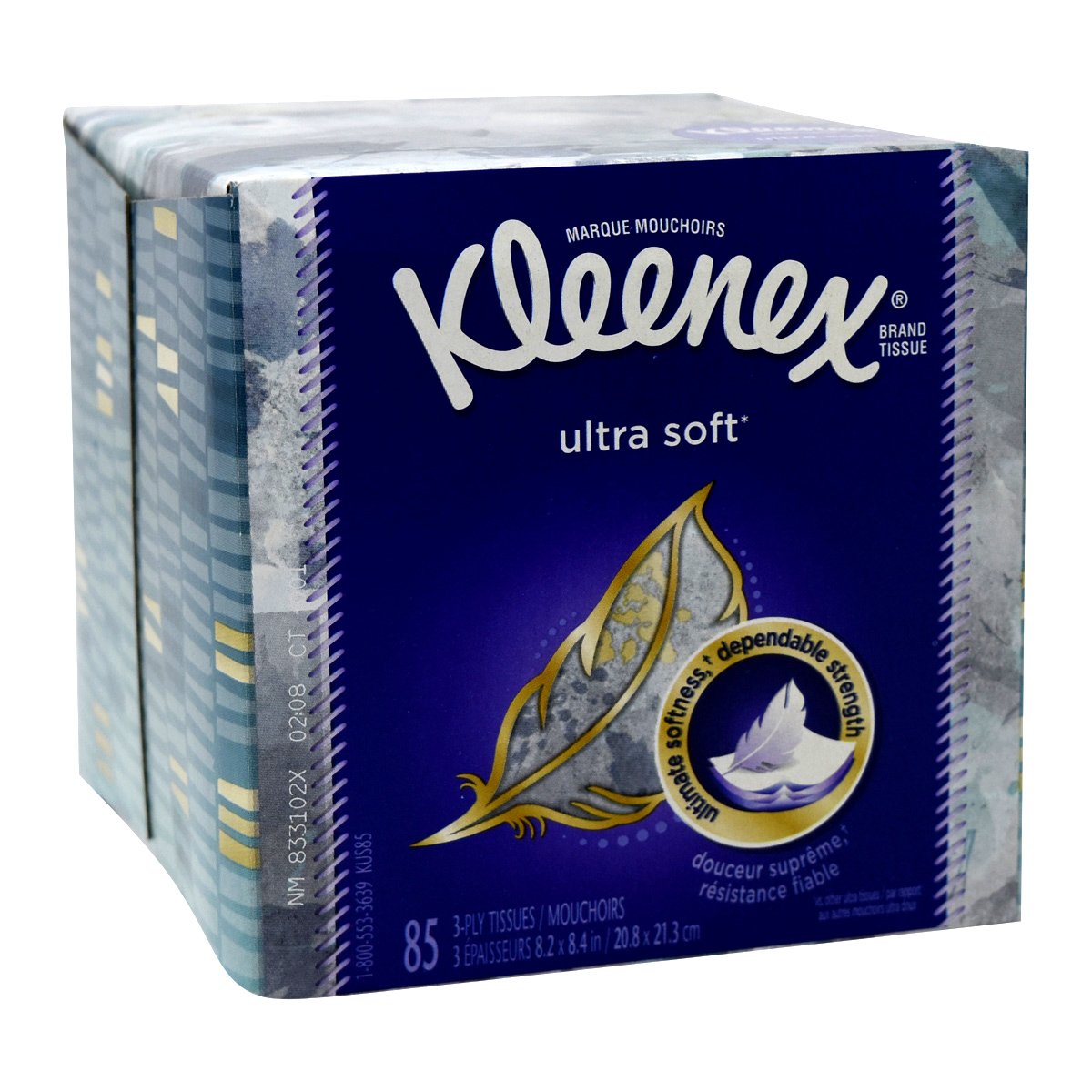 Kleenex Ultra Soft 3 Ply Tissue Square Box