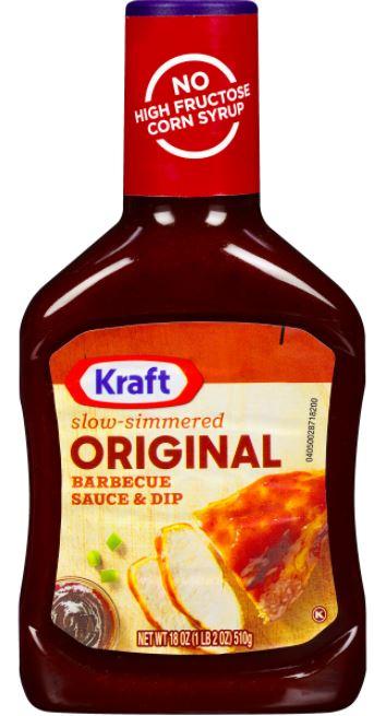 Kraft Original Slow-Simmered Barbecue Sauce & Dip, 18 oz