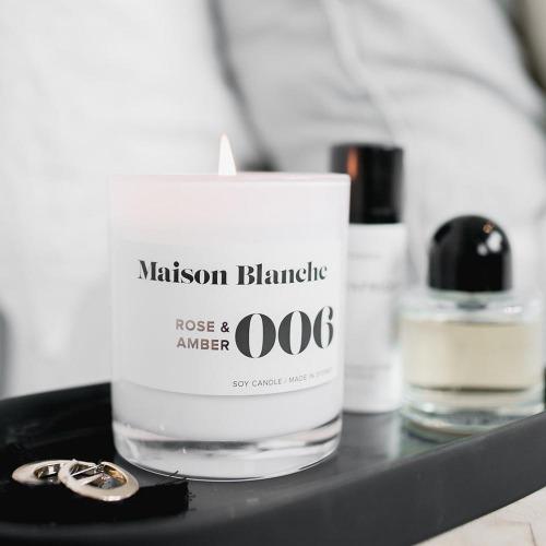 Maison Blanche 006 Rose & Amber / Large Candle