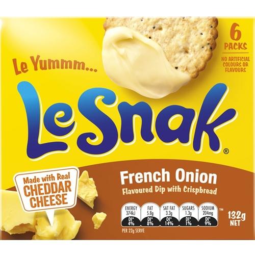 Le Snak French Onion 132g/6pk