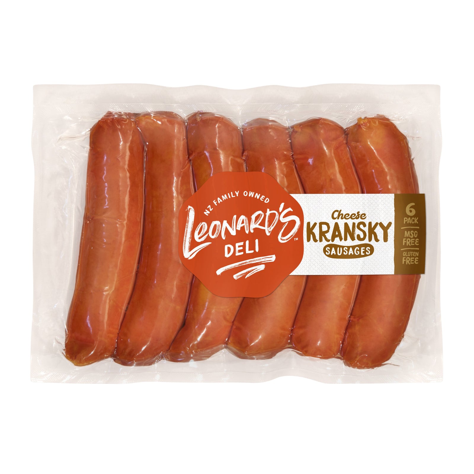 Leonards Cheese Kransky Sausages 6pk