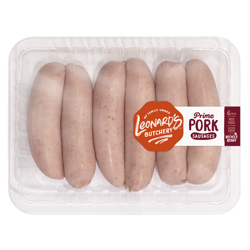 Leonards Prime Pork Sausages 6pk Tray