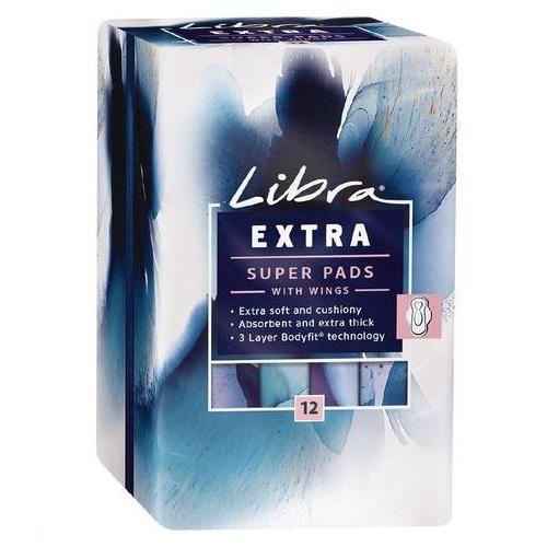 Libra Extra Pads Super With Wings 12pk