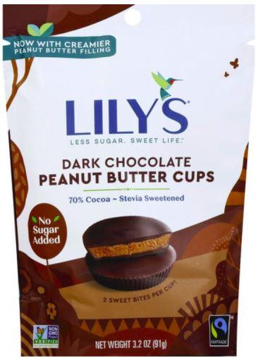 Lily's Dark Chocolate Peanut Butter Cups, 3.2 oz