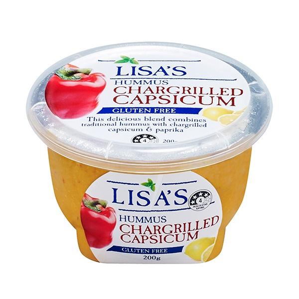 Lisa's Hummus Grilled Capsicum 200g