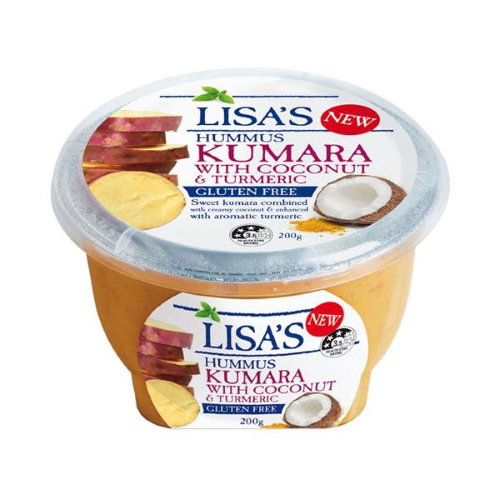 Lisa's Hummus Kumara Coconut & Turmeric 200g