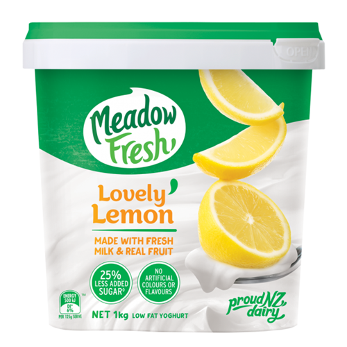 Meadow Fresh Yoghurt Lovely Lemon 1kg