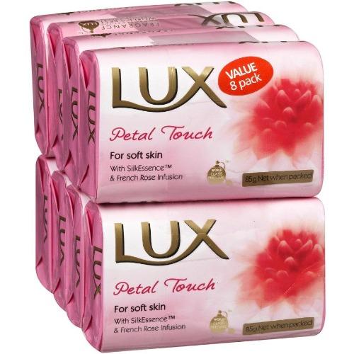 Lux Soap Pink Petal Touch 85g 8pk