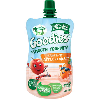 Meadow Fresh Goodies Yoghurt Pouch Apple Carrot 100g