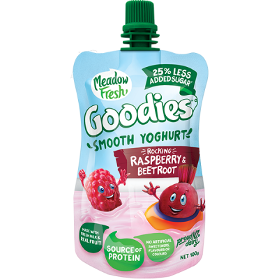 Meadow Fresh Yoghurt Goodies Raspberry Beetroot Pouch 100g