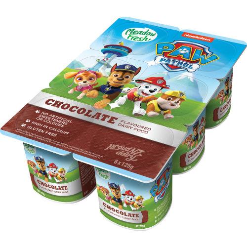 Meadow Fresh Paw Patrol Choc Dairy Food 125g x 6pk