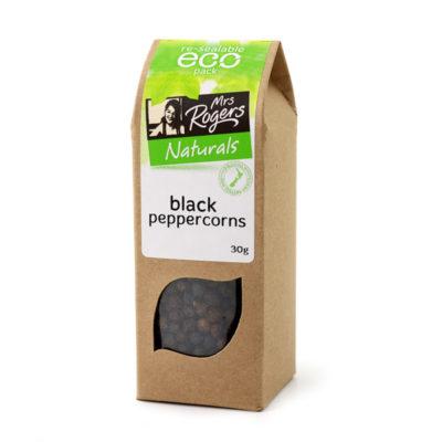 Mrs Rogers Organic Peppercorns Black 25g