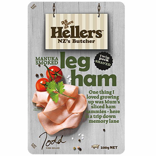 Hellers Leg Ham Manuka Smoked 200gm