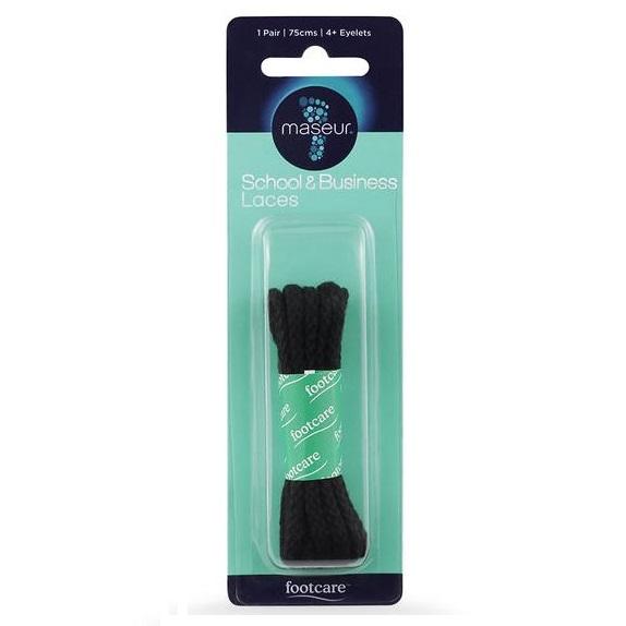 Maseur Shoe Laces 75cm Black School Shoe