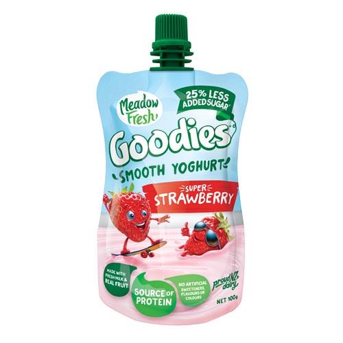 Meadow Fresh Yoghurt Goodies Strawberry Pouch 100g