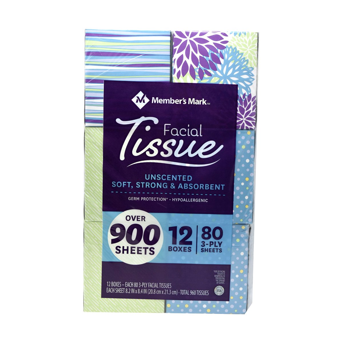 Member's Mark Facial Tissue Square Box
