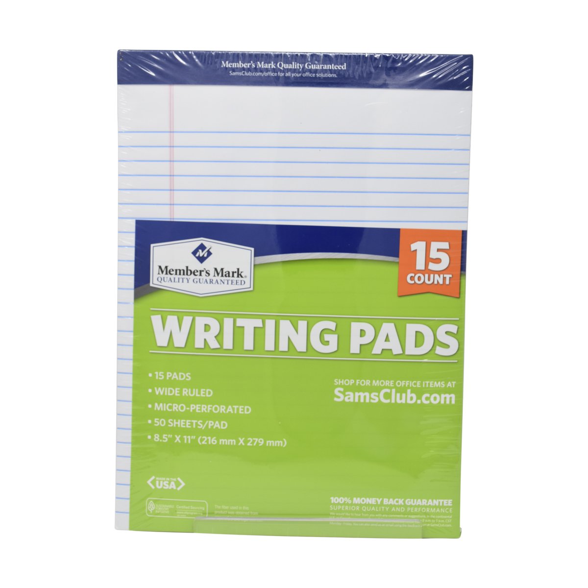 Member's Mark White Writing Pads