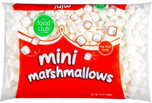 Food Club Mini Marshmallows 10oz