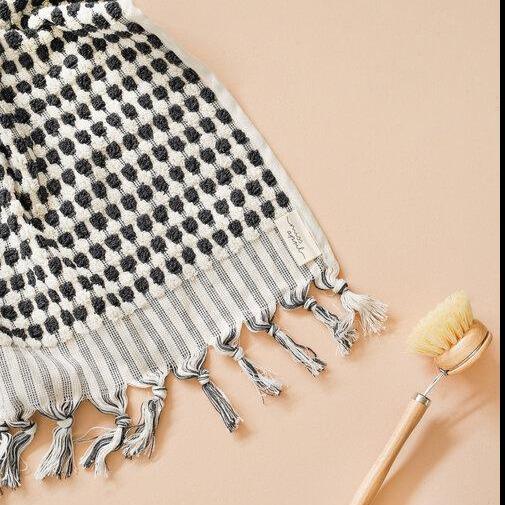 Miss April Charcoal Hand Towel