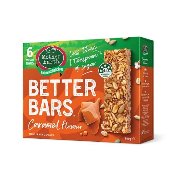 Mother Earth Better Bars Muesli Bars Caramel 180g