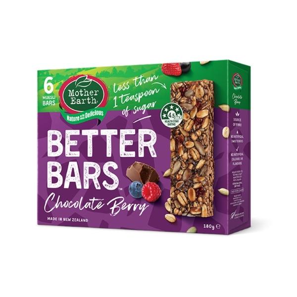 Mother Earth Better Bars Muesli Bars Choc. Berry 180g