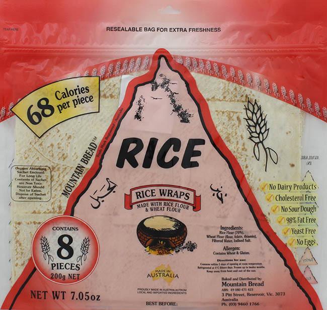 Mountain Bread Rice Wraps 8pk