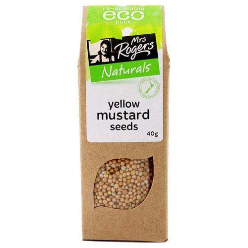 Mrs Rogers Std Eco Mustard Seeds Yellow 40g