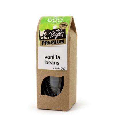 Mrs Rogers Premium Eco Vanilla Beans 85g