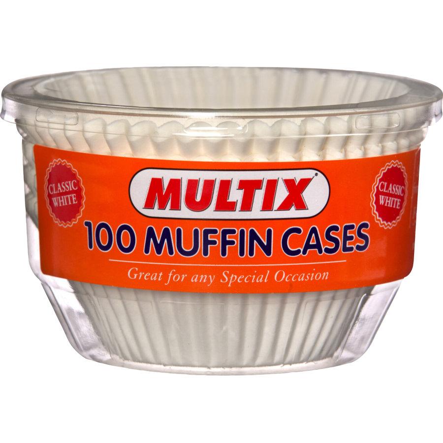 Multix Muffin Cases White 100pk