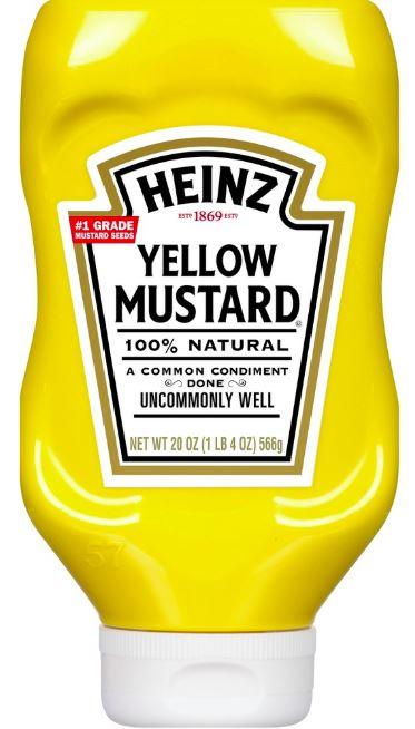 Heinz Yellow Mustard 100% Natural 20oz