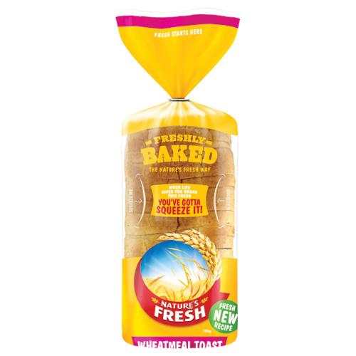 Natures Fresh Bread Wheatmeal Toast 700g