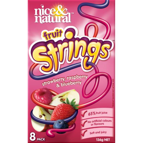 Nice & Natural Fruit Strings Raspberry & Blueberry 136g